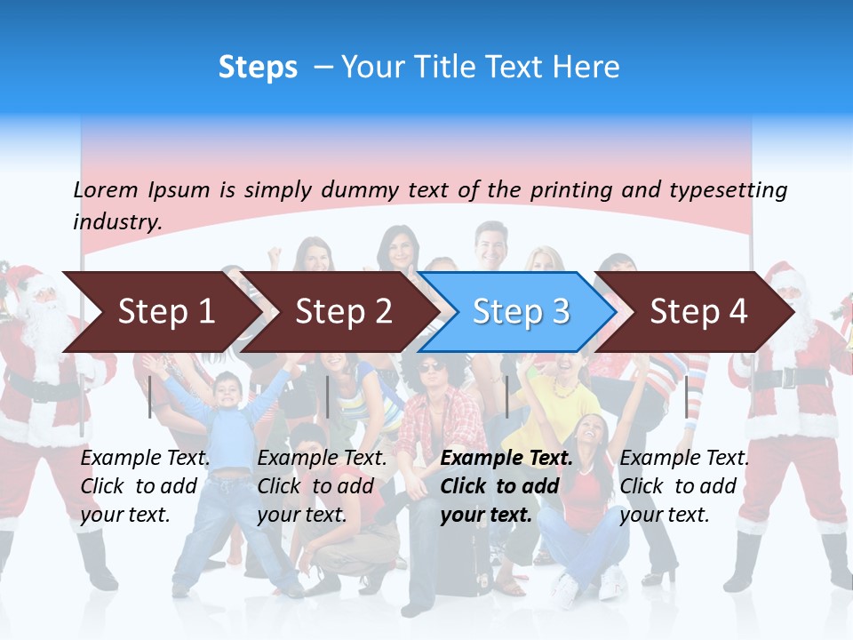 Surprised Group Celebration PowerPoint Template