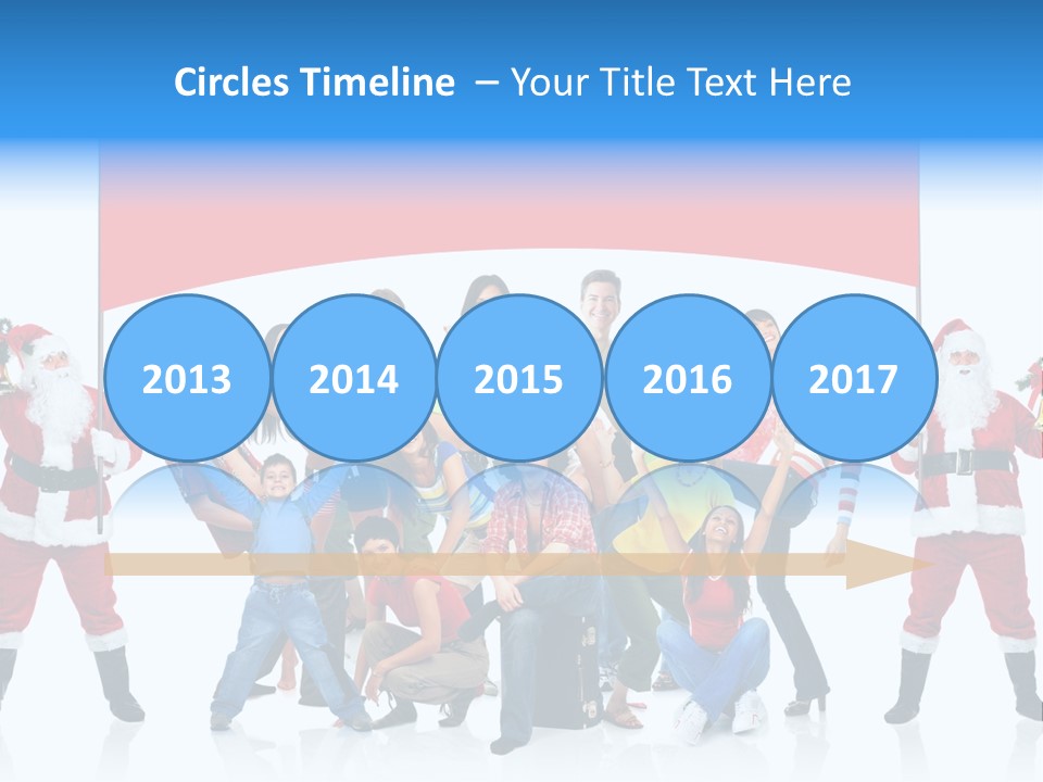 Surprised Group Celebration PowerPoint Template