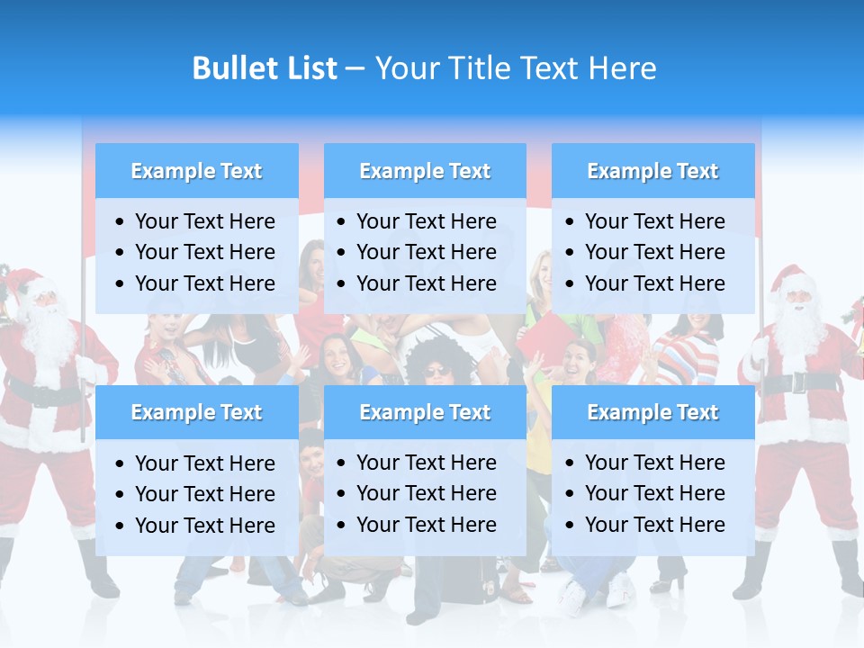 Surprised Group Celebration PowerPoint Template