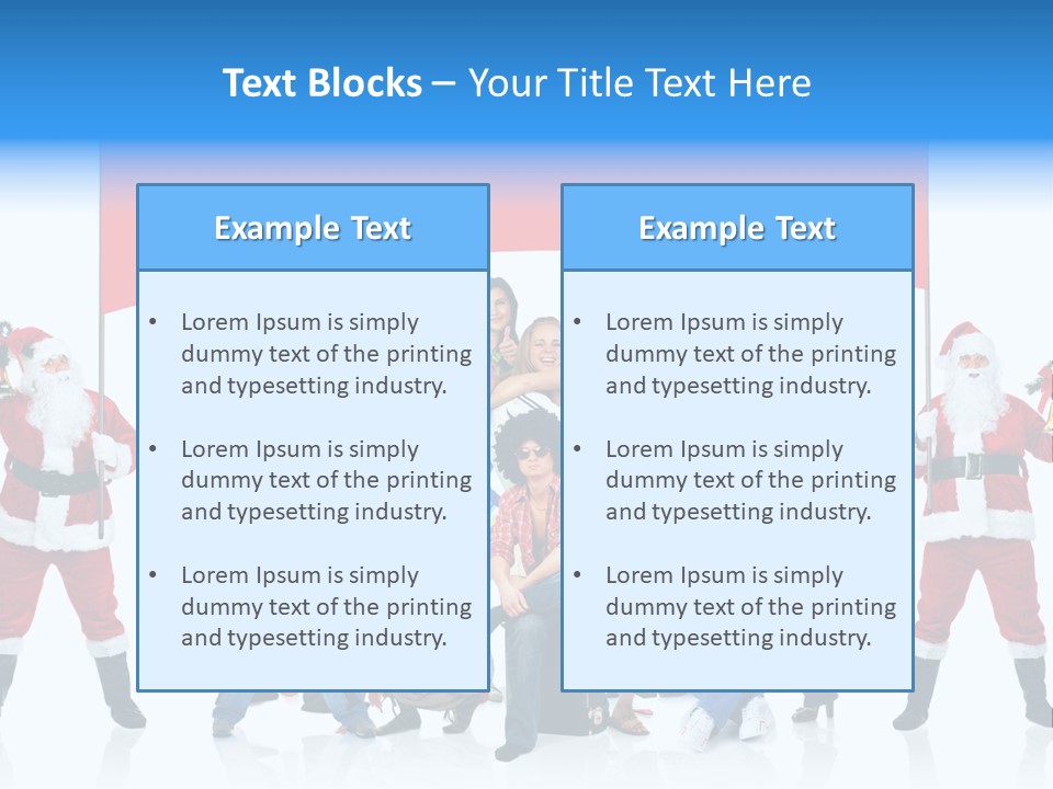 Surprised Group Celebration PowerPoint Template