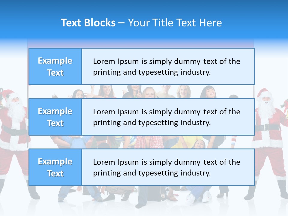 Surprised Group Celebration PowerPoint Template