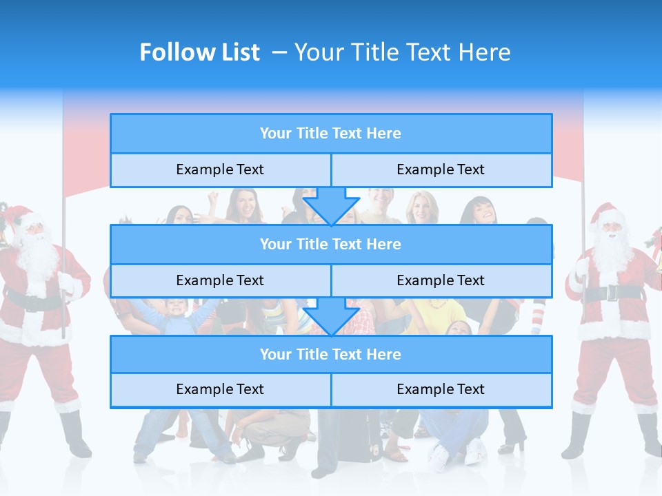 Surprised Group Celebration PowerPoint Template