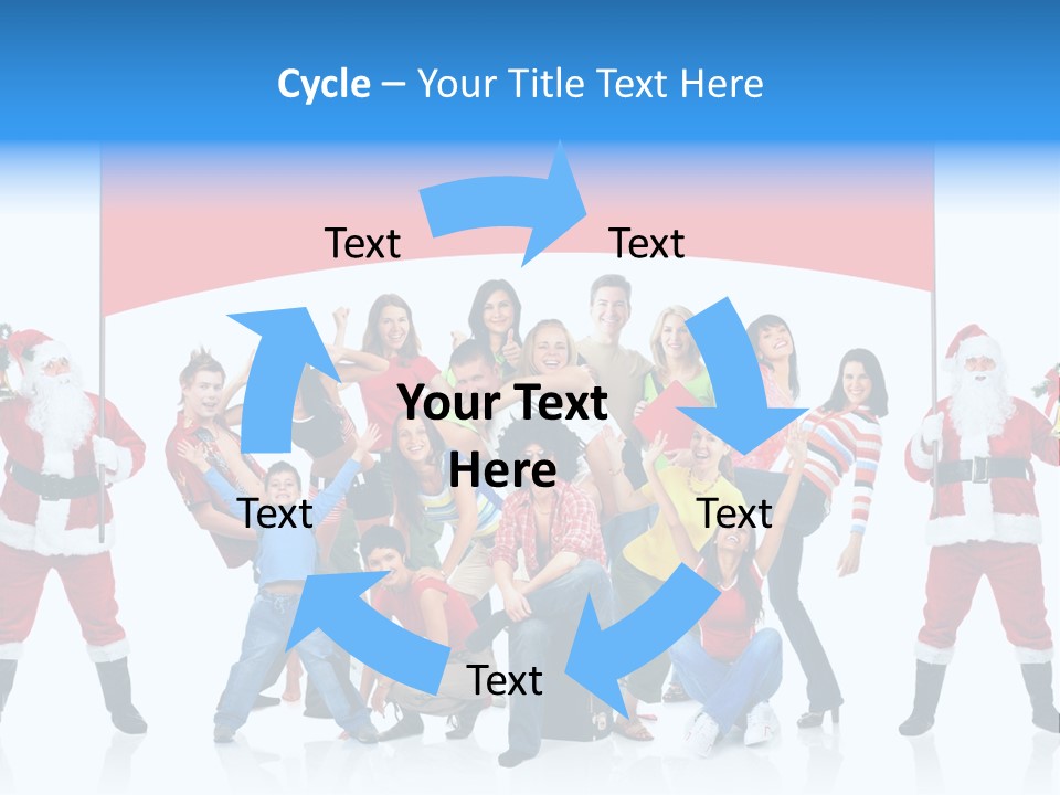 Surprised Group Celebration PowerPoint Template