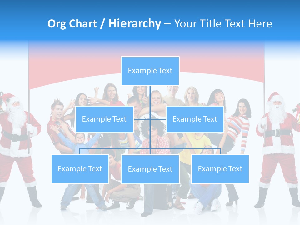 Surprised Group Celebration PowerPoint Template