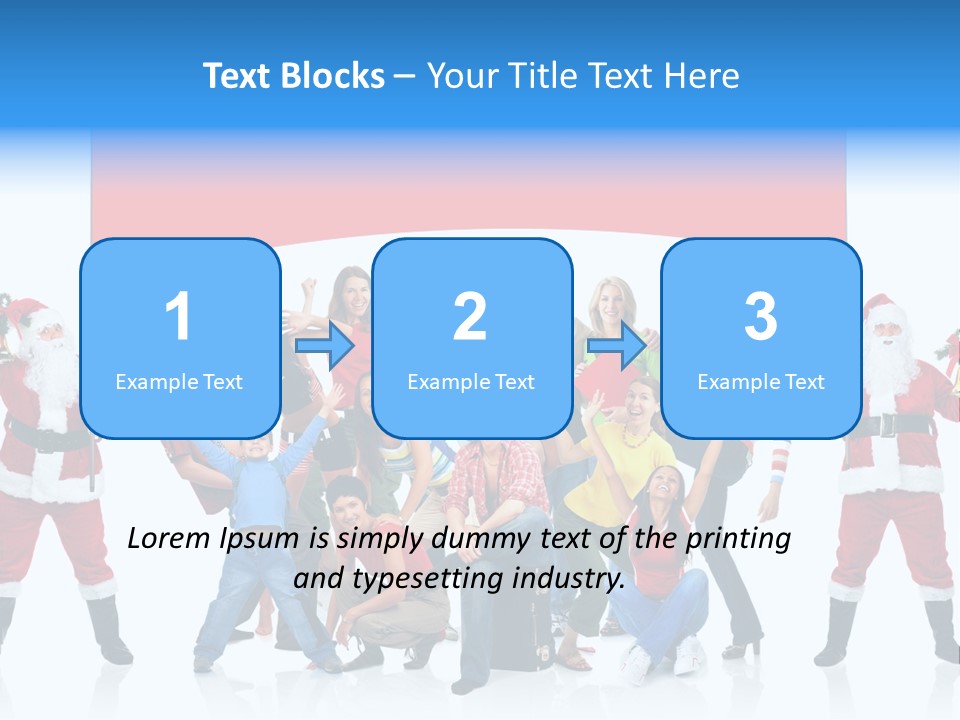 Surprised Group Celebration PowerPoint Template