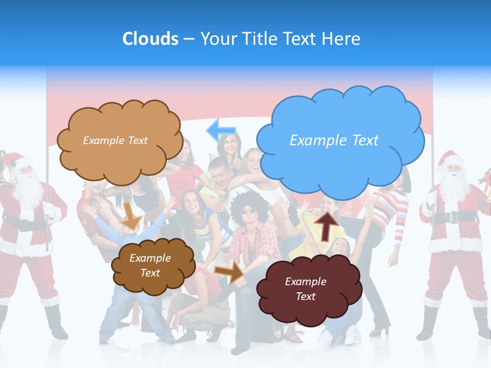 Surprised Group Celebration PowerPoint Template