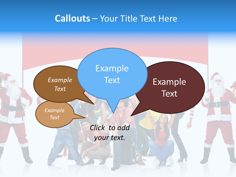 Surprised Group Celebration PowerPoint Template