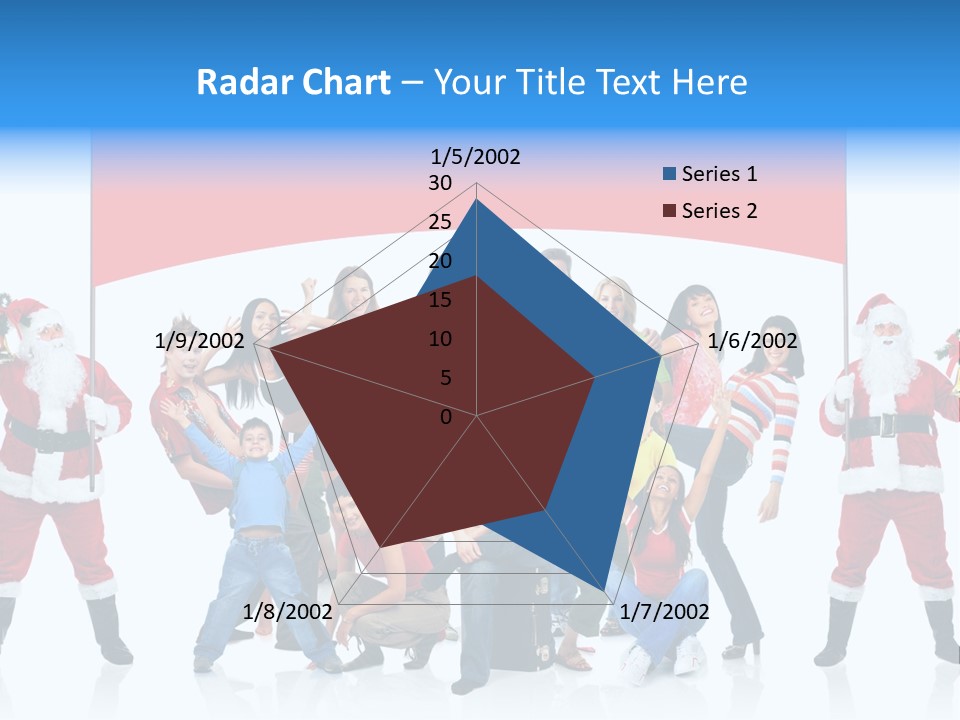 Surprised Group Celebration PowerPoint Template