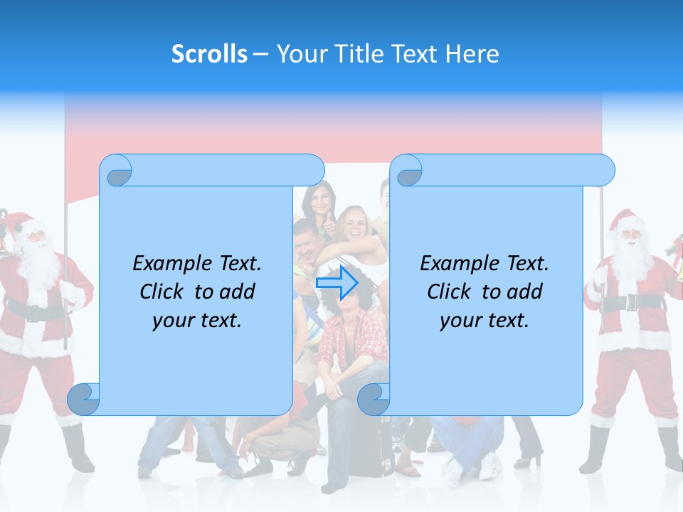 Surprised Group Celebration PowerPoint Template