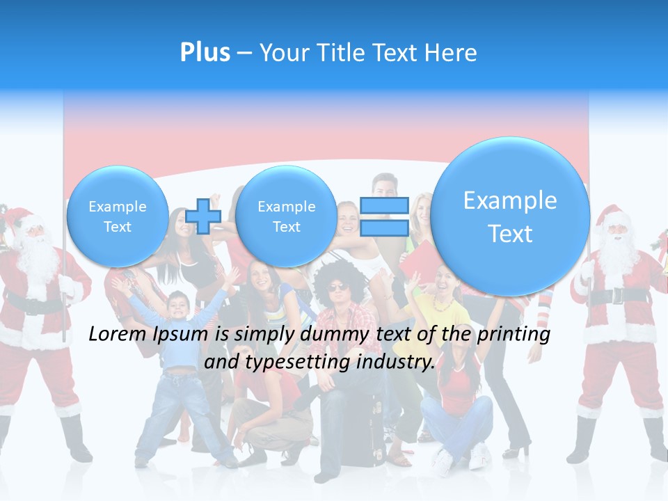 Surprised Group Celebration PowerPoint Template