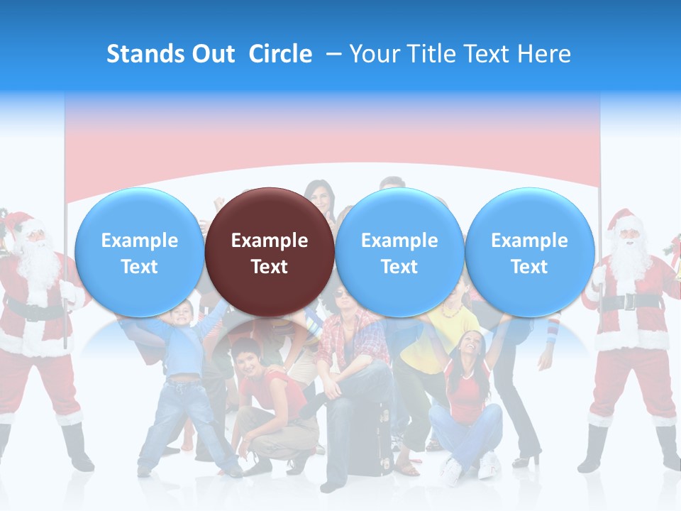 Surprised Group Celebration PowerPoint Template