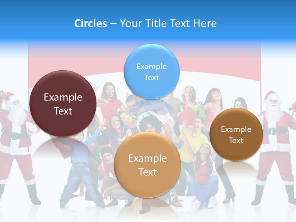 Surprised Group Celebration PowerPoint Template