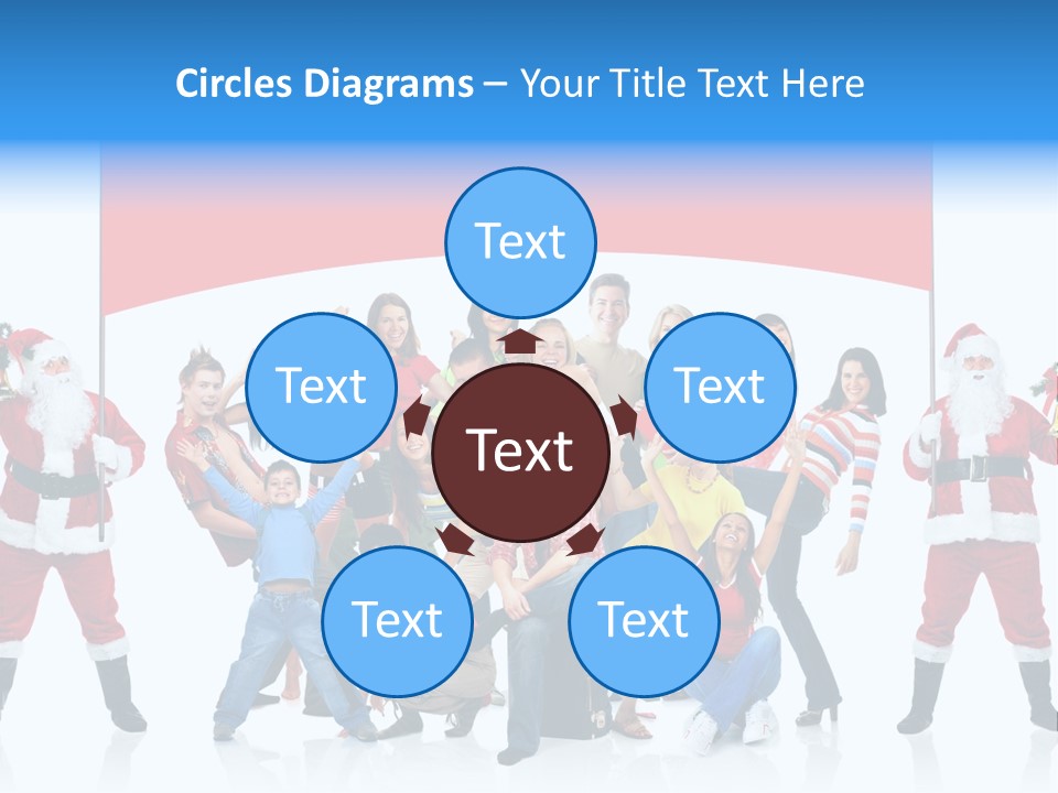 Surprised Group Celebration PowerPoint Template