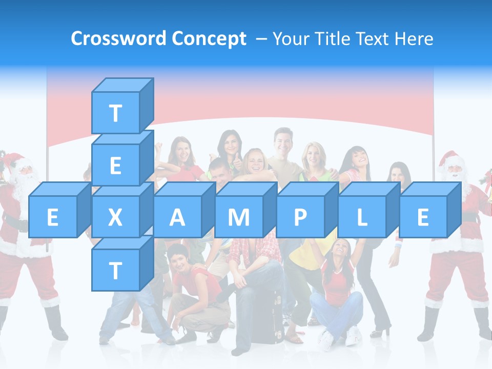 Surprised Group Celebration PowerPoint Template