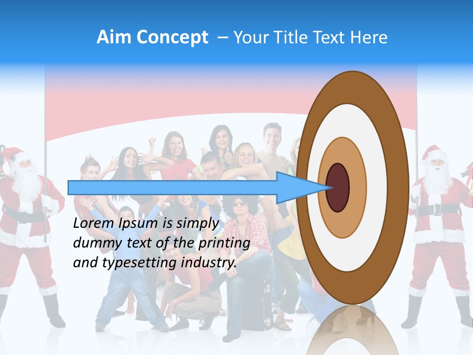 Surprised Group Celebration PowerPoint Template