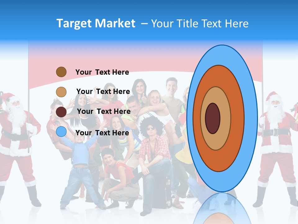 Surprised Group Celebration PowerPoint Template