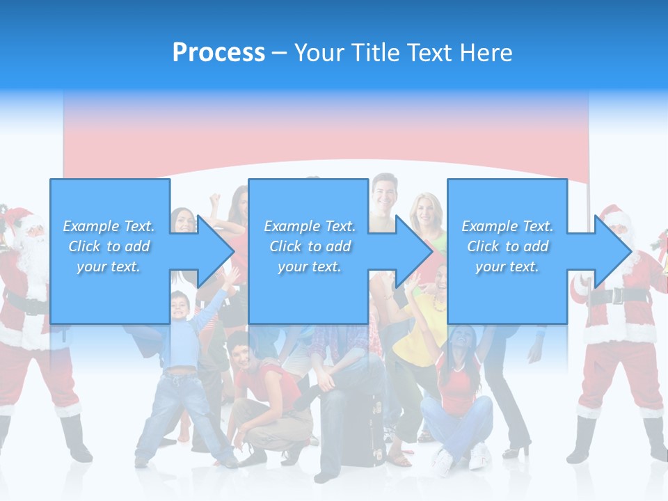 Surprised Group Celebration PowerPoint Template