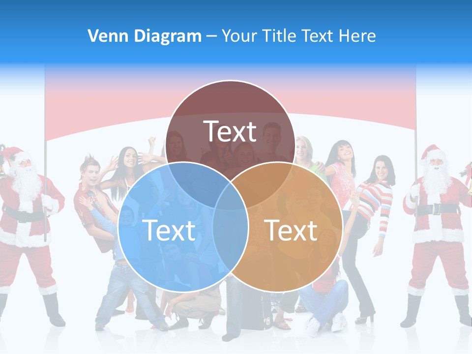 Surprised Group Celebration PowerPoint Template