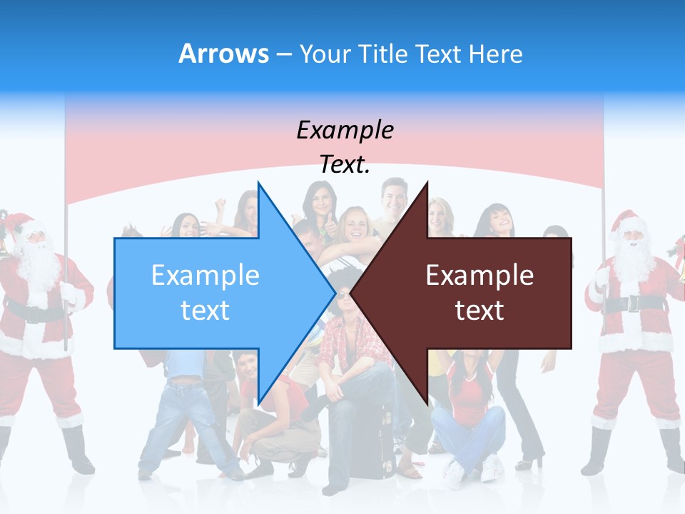 Surprised Group Celebration PowerPoint Template