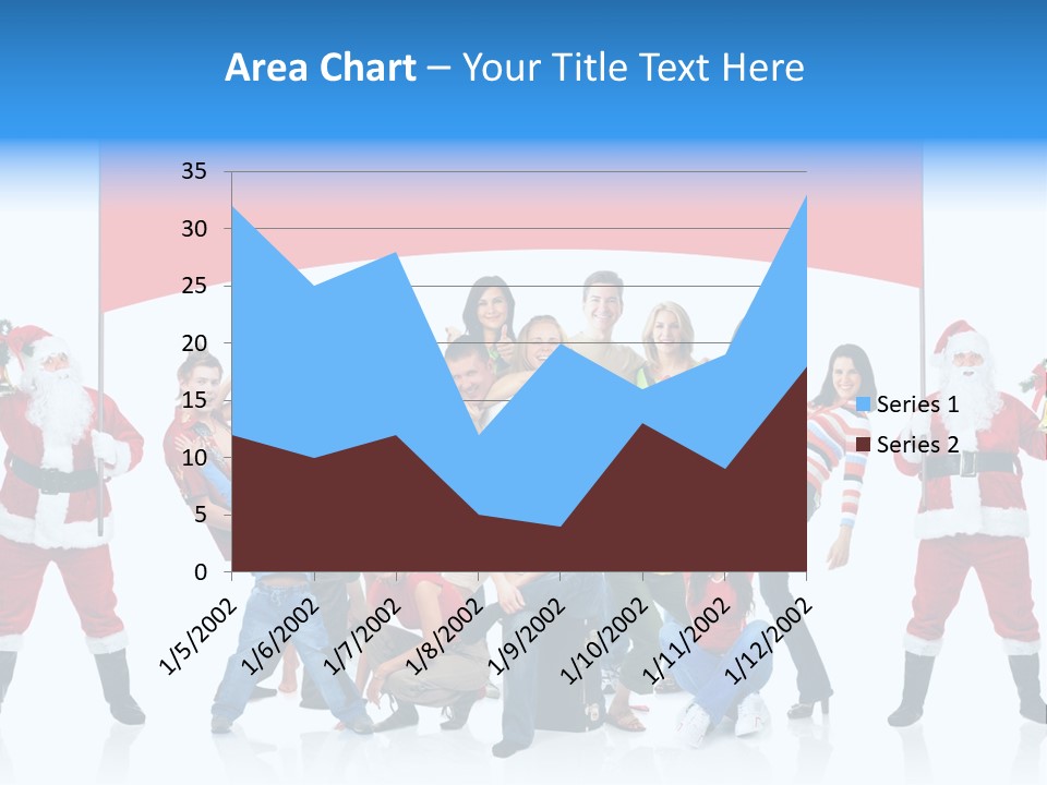 Surprised Group Celebration PowerPoint Template