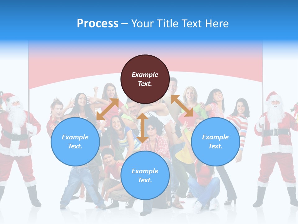 Surprised Group Celebration PowerPoint Template