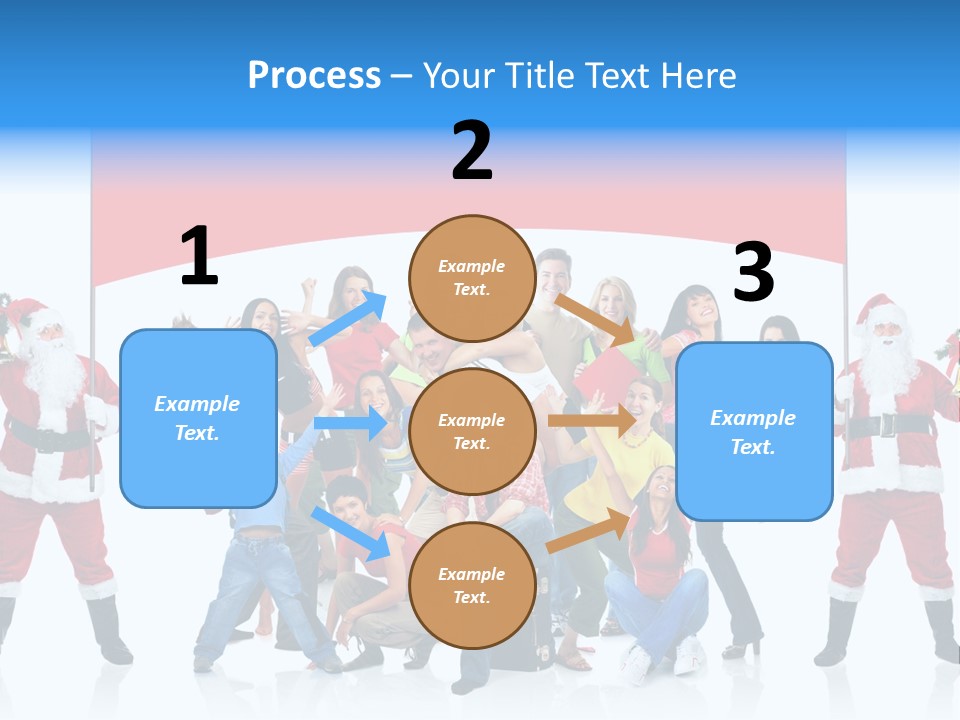 Surprised Group Celebration PowerPoint Template