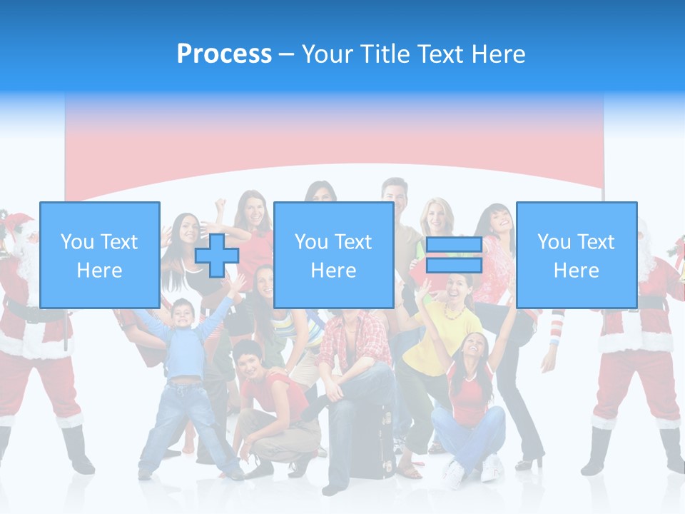 Surprised Group Celebration PowerPoint Template