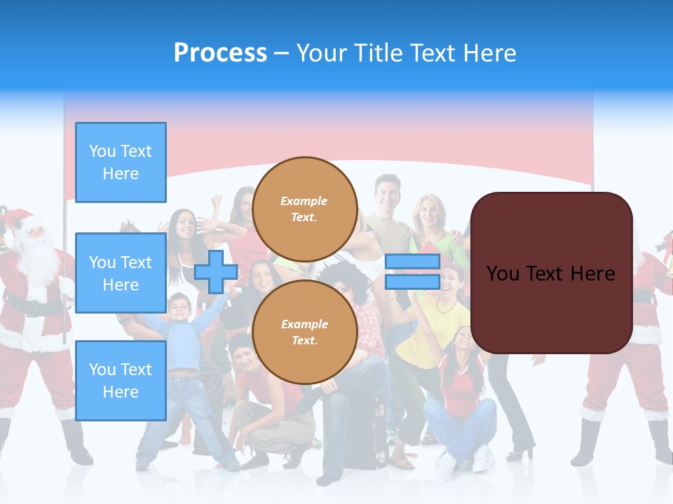 Surprised Group Celebration PowerPoint Template