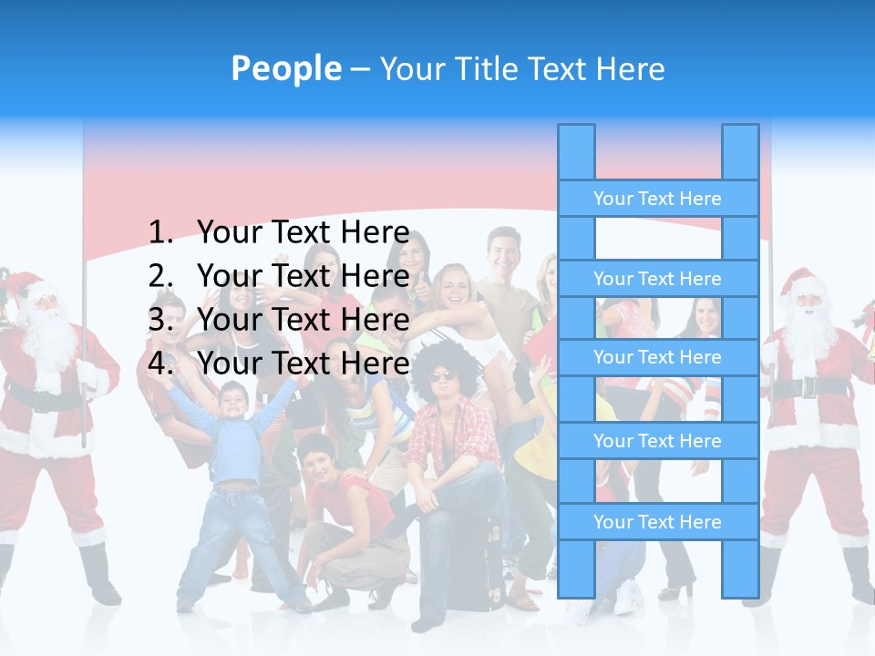 Surprised Group Celebration PowerPoint Template