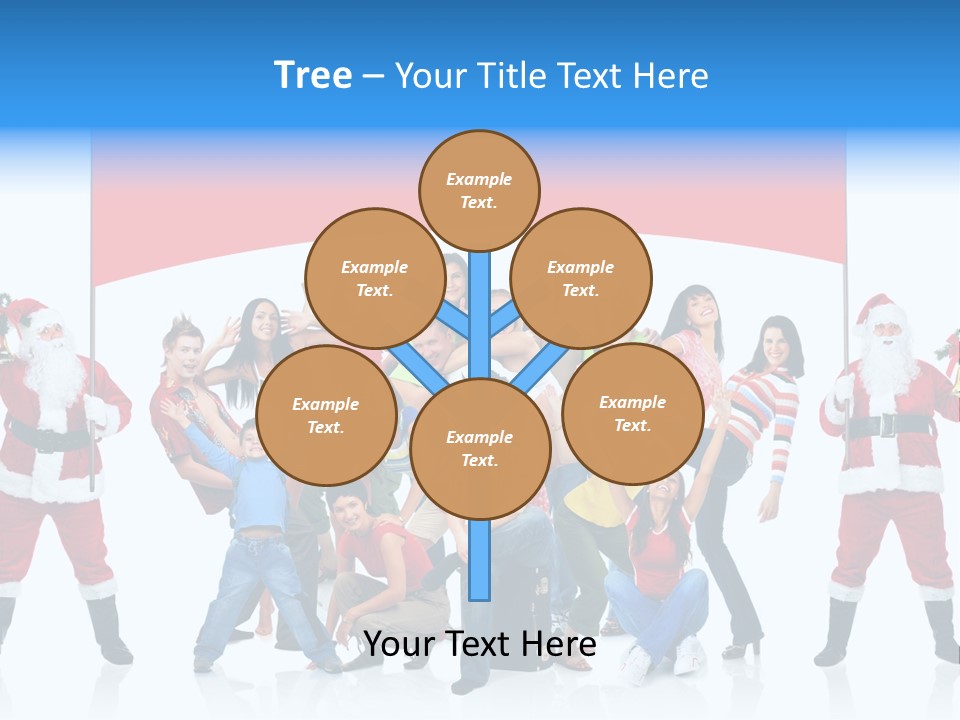 Surprised Group Celebration PowerPoint Template