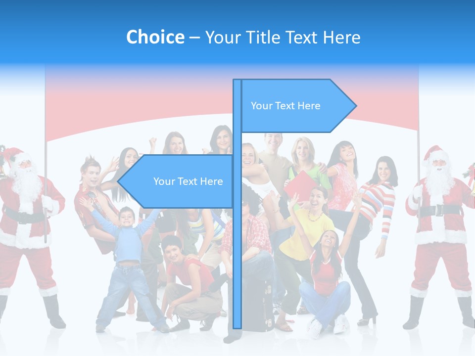 Surprised Group Celebration PowerPoint Template