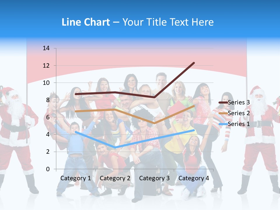 Surprised Group Celebration PowerPoint Template