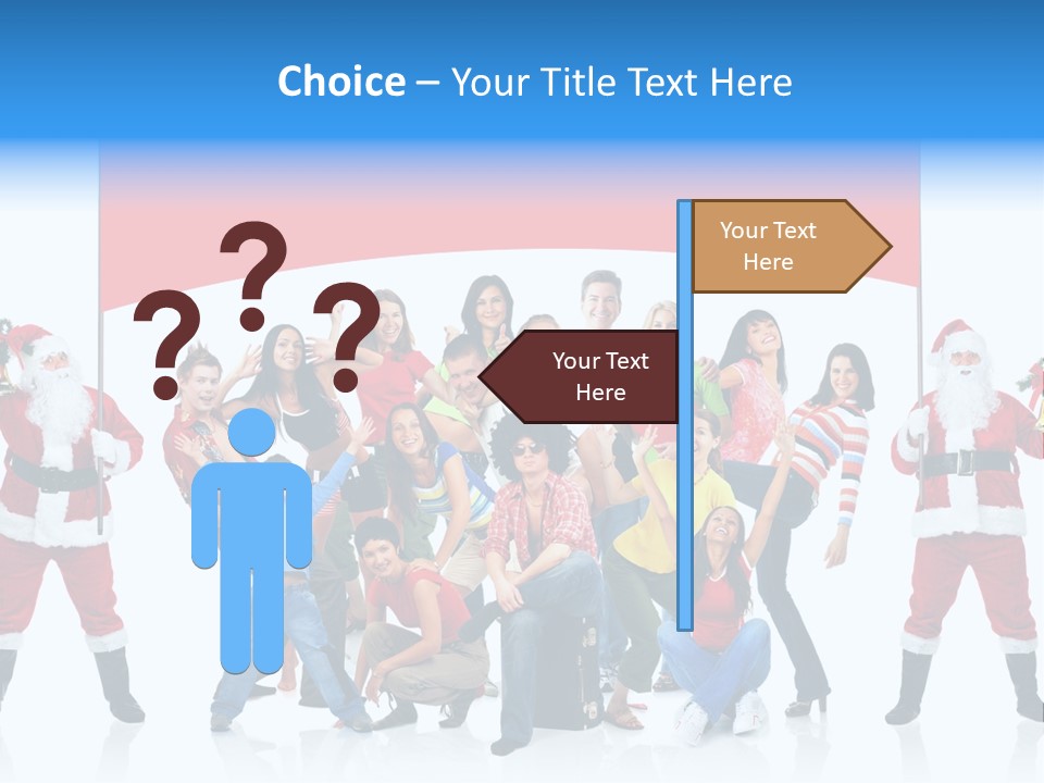 Surprised Group Celebration PowerPoint Template