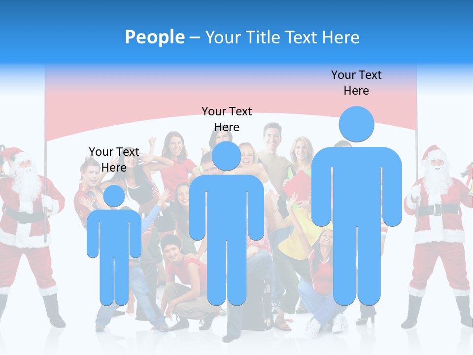 Surprised Group Celebration PowerPoint Template