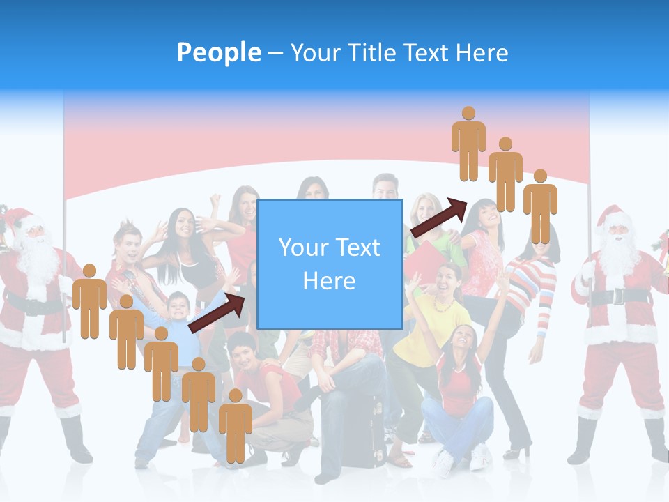 Surprised Group Celebration PowerPoint Template