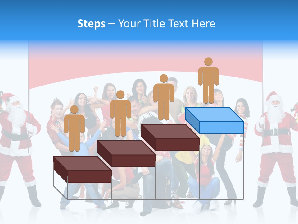 Surprised Group Celebration PowerPoint Template