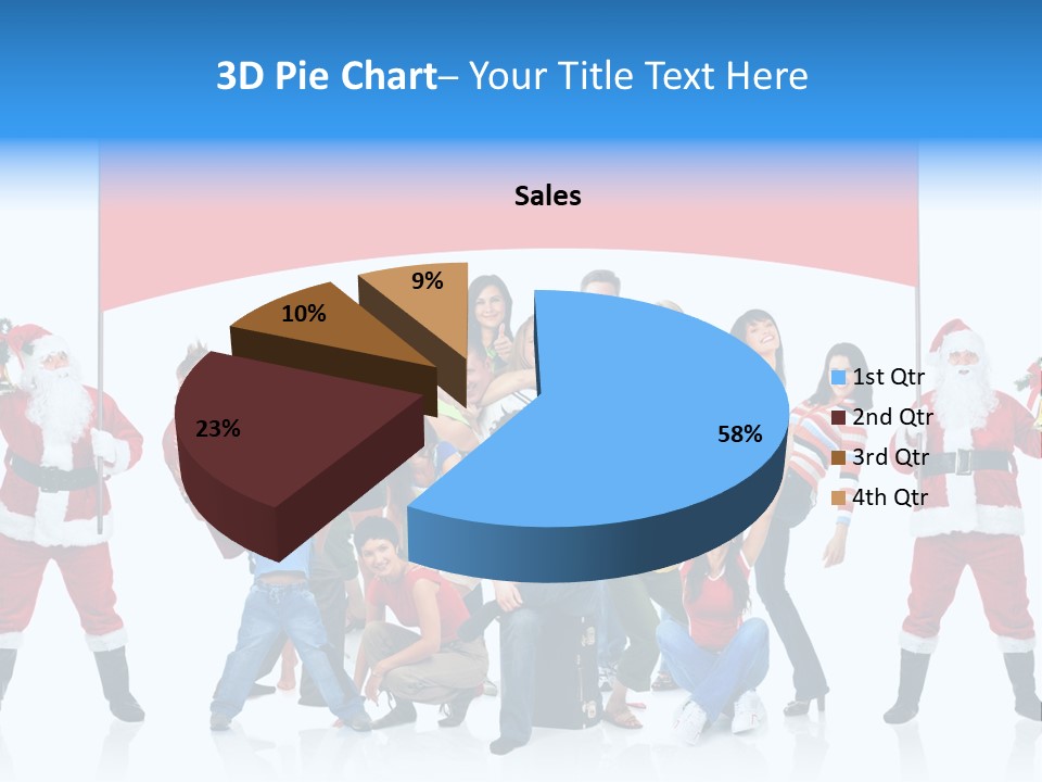 Surprised Group Celebration PowerPoint Template