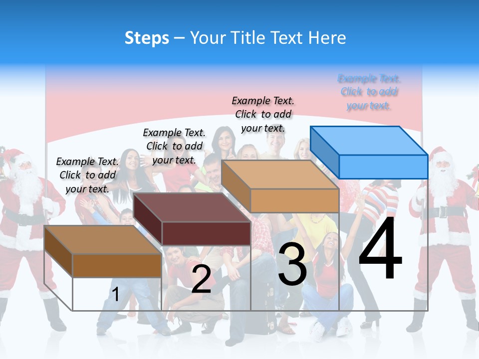 Surprised Group Celebration PowerPoint Template
