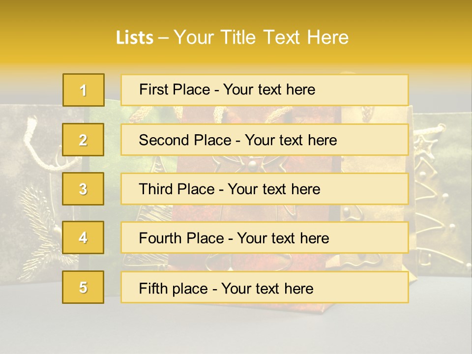 Decoration Group White PowerPoint Template