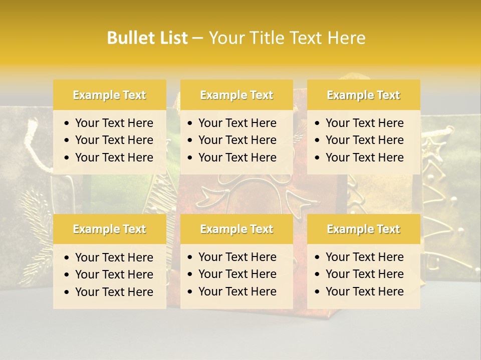 Decoration Group White PowerPoint Template