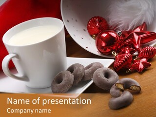 Cup Milk Season PowerPoint Template