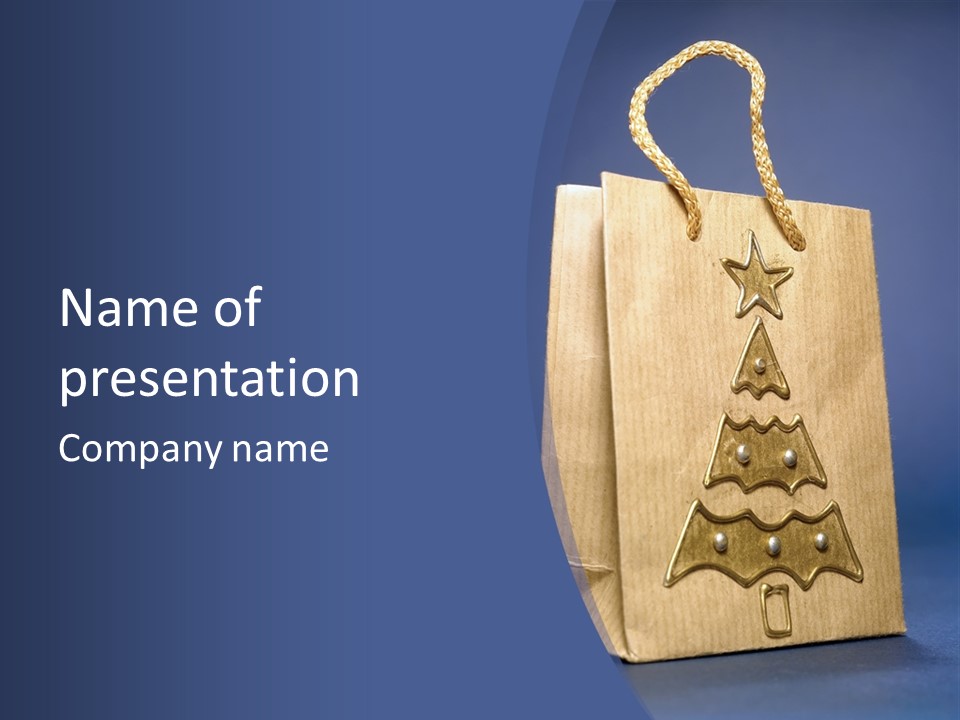 Tree Decoration Present PowerPoint Template