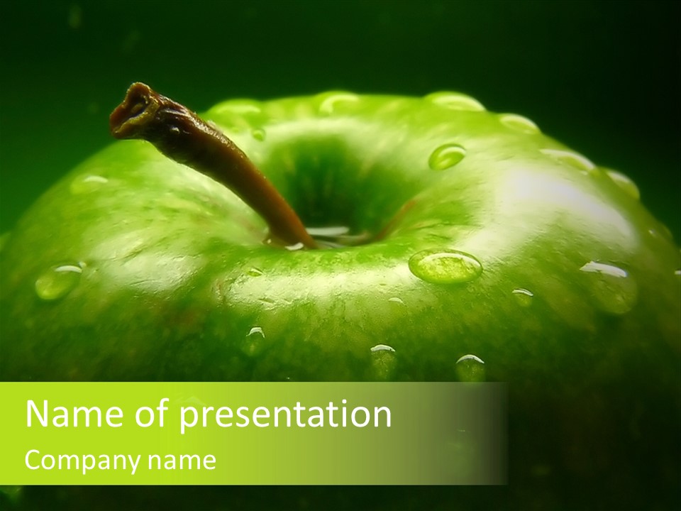 Apple Nutrition Drop PowerPoint Template