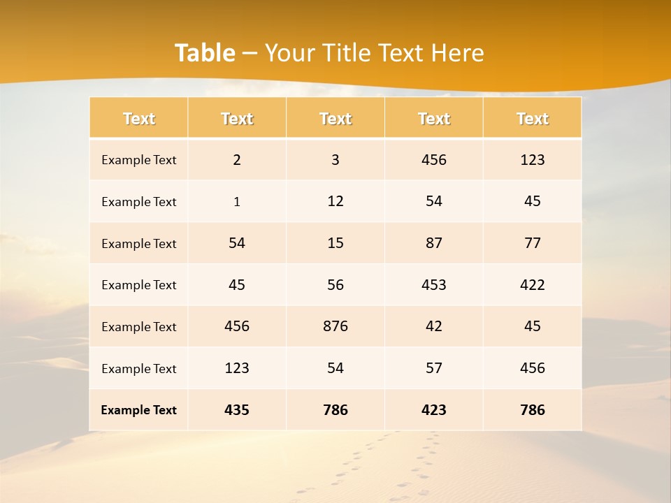 Africa Desert Hot PowerPoint Template