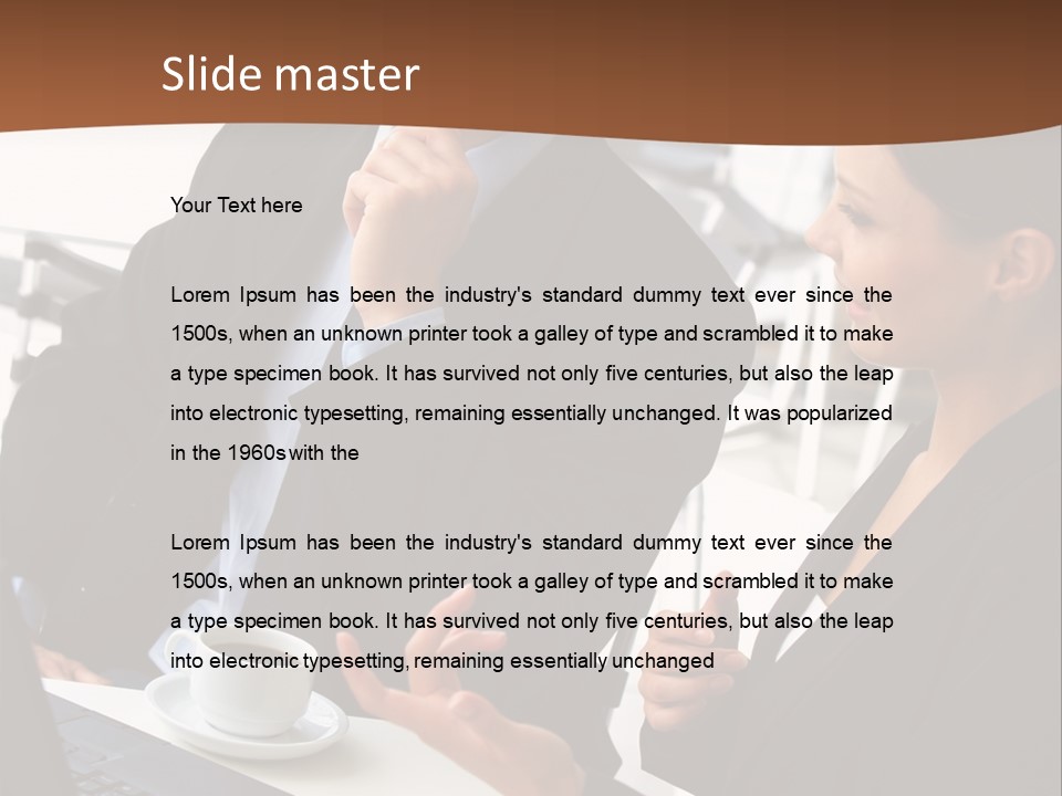 Teamwork Businessman Work PowerPoint Template