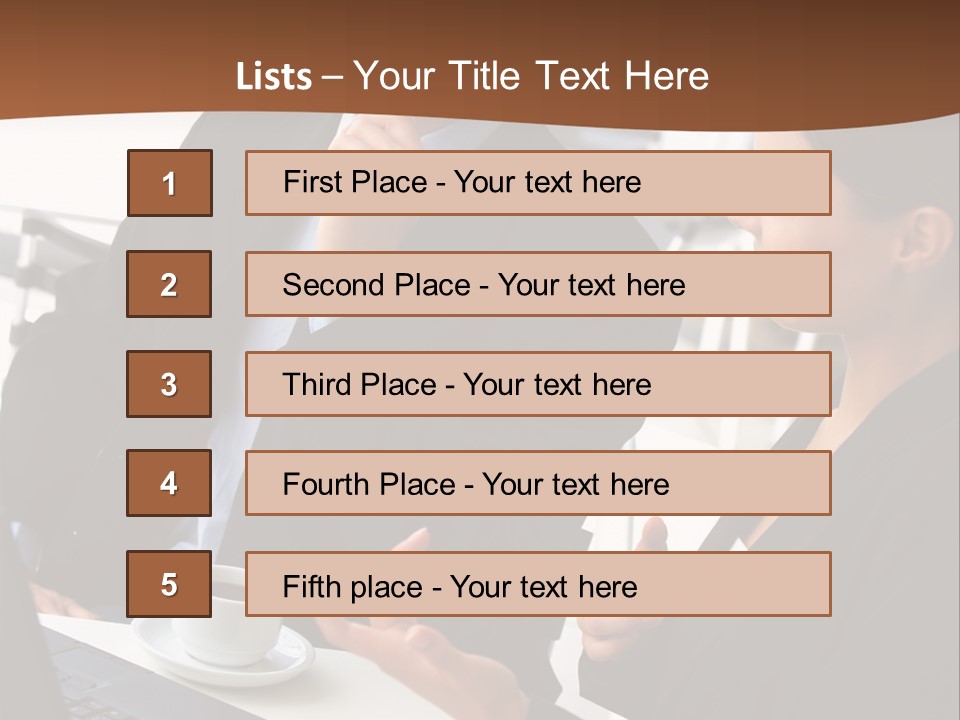 Teamwork Businessman Work PowerPoint Template