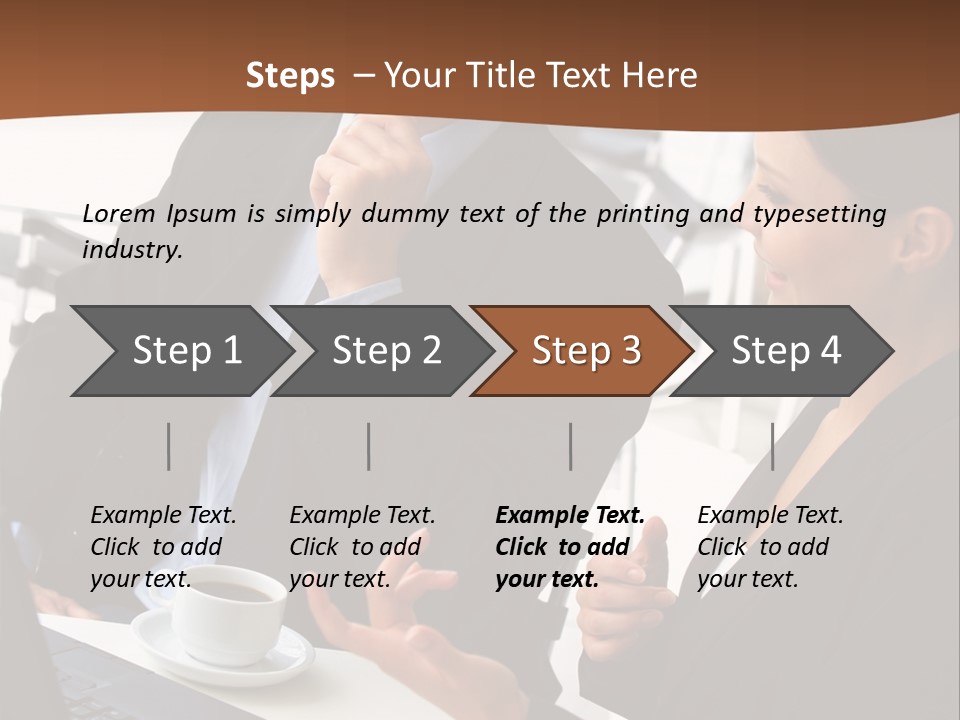 Teamwork Businessman Work PowerPoint Template