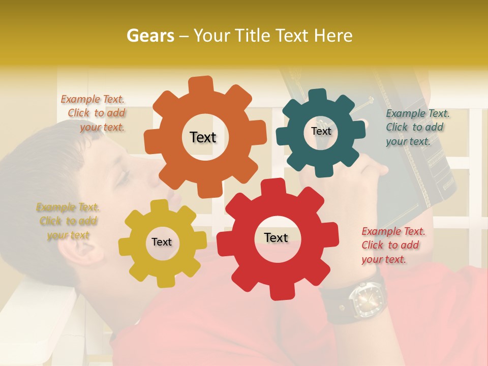 Fourteen Story Caucasian PowerPoint Template