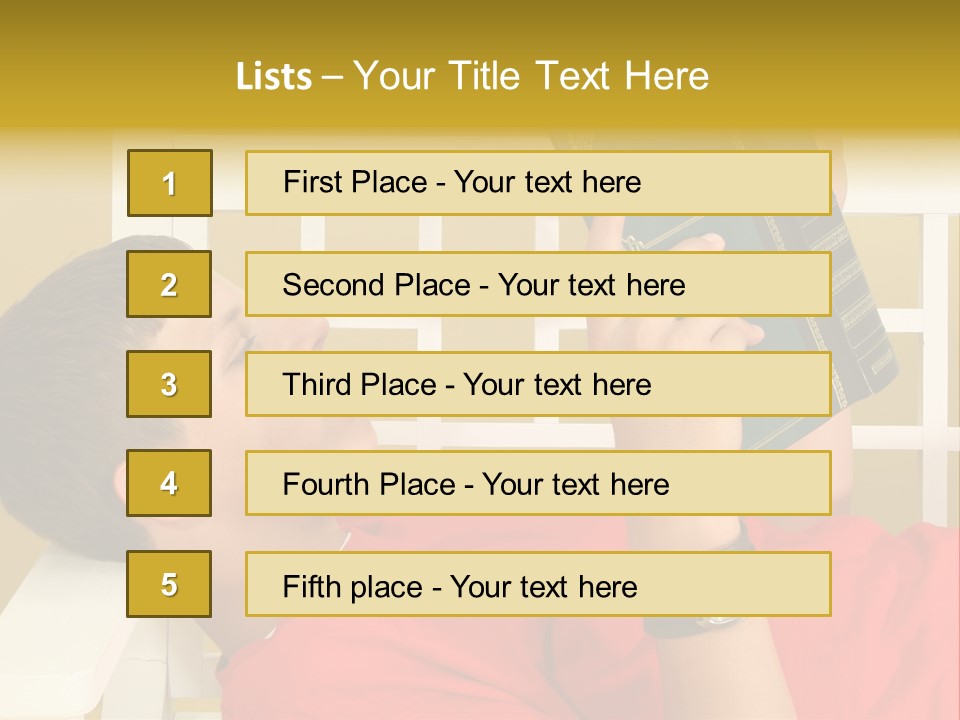Fourteen Story Caucasian PowerPoint Template
