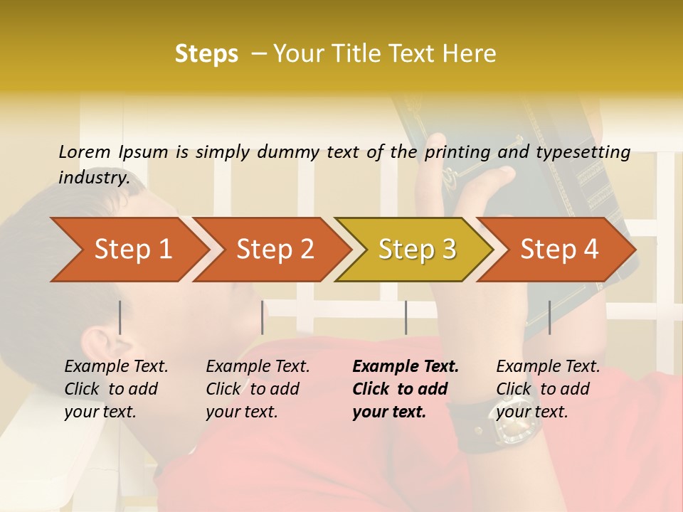 Fourteen Story Caucasian PowerPoint Template